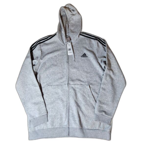 Adidas Full Zip Hoodie Men’s 2XLT – Gray, Tall Fit, NWT - Picture 1 of 6